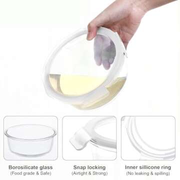 BAYZZ Airtight Glass Food Storage Containers Set 24 Pieces