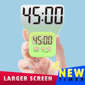 Antonki 2 Pack Digital Kitchen Timer with Loud & Silent Mode