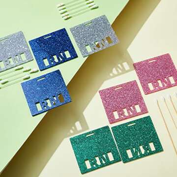 8 Pcs Registered Nurse RN Glitter Badge Horizontal Vertical Badge Holder RN ID Badge Card RN Tags for Nurse Coworkers Nursing Students (Cute Color,3.15 x 3.37 Inch)