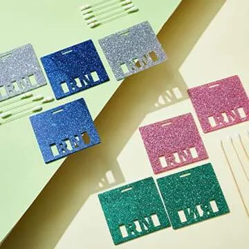 8 Pcs Registered Nurse RN Glitter Badge Horizontal Vertical Badge Holder RN ID Badge Card RN Tags for Nurse Coworkers Nursing Students (Cute Color,3.15 x 3.37 Inch)