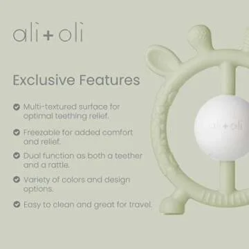 Ali+Oli Baby Teether - Silicone Giraffe Teething Relief