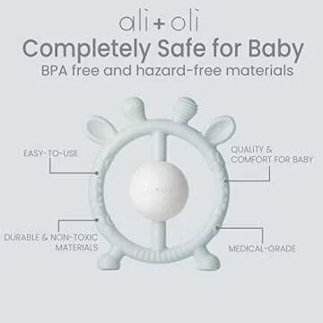 Ali+Oli Baby Teether - Silicone Giraffe Teething Relief