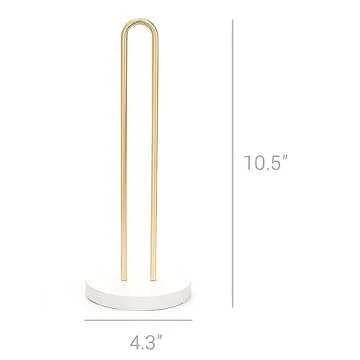 Mkono Scrunchies Holder Stand Hair Accessories Organizer Gold White Metal Scrunchies Tower Hold 25 - 35 Scrunchies Modern Vertical Hair Tie Organizer Jewelry Scrunchy Holder for Girls, White