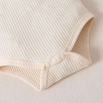 GRNSHTS Infants Baby Girls Summer Shorts Set Knit Sleeveless Romper Bodysuit+Floral Bloomers+Headband Clothes Outfit (Beige, 6-12Months)