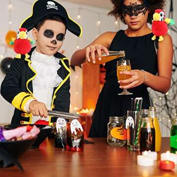 Kathfly 3 Pcs Stuffed Parrot on Shoulder Pirate Costume Accessory Parrot Stuffed Animal Toy Pirate Parrot Shoulder Prop Halloween Costumes for Boys Girls, 4.8 x 4 Inch