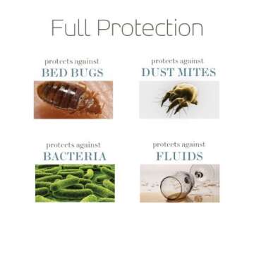 SafeRest Premium King 9" Thick Split Box Spring Encasement - Waterproof - Breathable, Noiseless and Vinyl Free - Fits Up to 9" - Split King