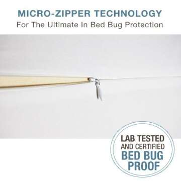 SafeRest Premium King 9" Thick Split Box Spring Encasement - Waterproof - Breathable, Noiseless and Vinyl Free - Fits Up to 9" - Split King