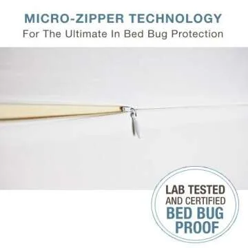 SafeRest Premium King 9" Thick Split Box Spring Encasement - Waterproof - Breathable, Noiseless and Vinyl Free - Fits Up to 9" - Split King