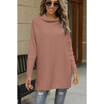 Stylish EFAN Women's Oversized Turtleneck Sweater for Winter