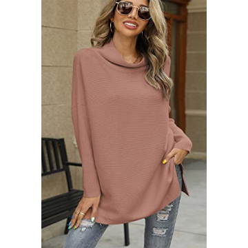 Stylish EFAN Women's Oversized Turtleneck Sweater for Winter