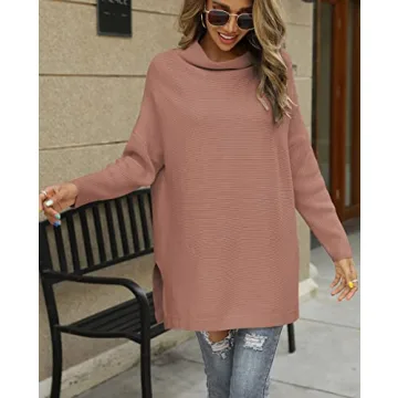 Stylish EFAN Women's Oversized Turtleneck Sweater for Winter