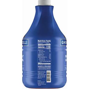 Ghirardelli Sea Salt Caramel Flavored Sauce, 87.3 Ounce Bottle with Ghirardelli Stamped Barista Spoo...