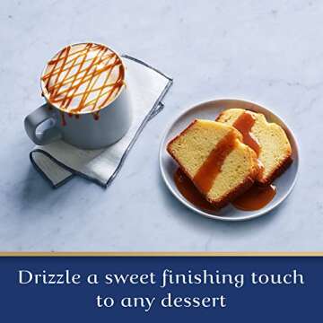 Ghirardelli Sea Salt Caramel Flavored Sauce, 87.3 Ounce Bottle with Ghirardelli Stamped Barista Spoon