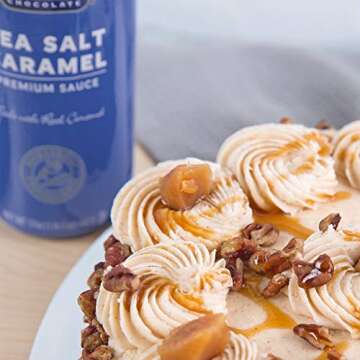 Ghirardelli Sea Salt Caramel Flavored Sauce, 87.3 Ounce Bottle with Ghirardelli Stamped Barista Spoon