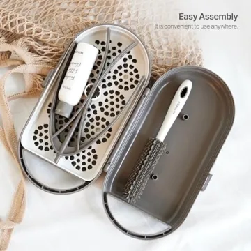 Compact MOTHER-K Travel Bottle Drying Rack Set for Parents