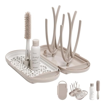 Compact MOTHER-K Travel Bottle Drying Rack Set for Parents