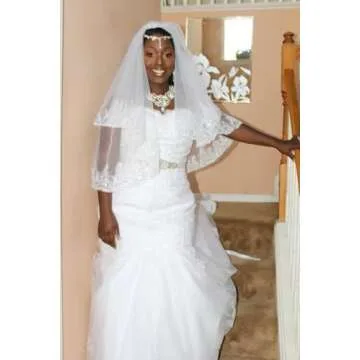 White Plus Size Wedding Dress Lace Long Wedding Dresses Mermaid Bridal Gown for Women Size 18W