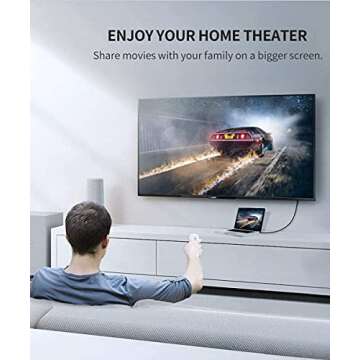 Ankky USB to HDMI Adapter Cable 6.6FT, USB to HDMI Cable Male to Male Full 1080P HD Display Cable Au...