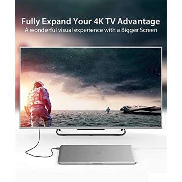 Ankky USB to HDMI Adapter Cable 6.6FT, USB to HDMI Cable Male to Male Full 1080P HD Display Cable Audio Video Converter Cord for PC/Laptop to Monitor/HDTV/Projector Supports Windows 7/8/10 (2M)