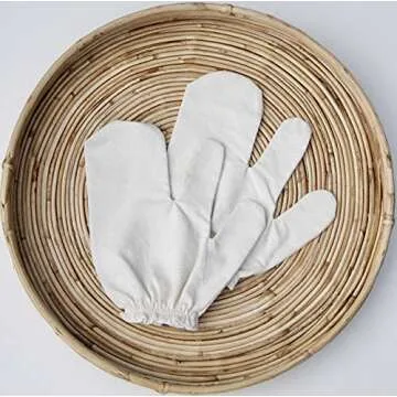 Healm 100% Raw Silk Garshana Gloves | Ayurvedic Massaging Mitts for Women | Dry Massage Brush for Lymphatic Drainage, Acne, Scars, Cellulite & Toxin Removal | Quick, Simple Instructions