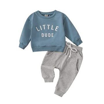 Fepege Toddler Baby Boy Outfit 2Pcs Long Sleeve Set
