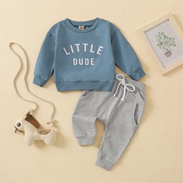 Fepege Toddler Baby Boy Outfit 2Pcs Long Sleeve Set