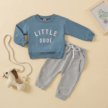 Fepege Toddler Baby Boy Outfit 2Pcs Long Sleeve Set