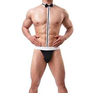 Walang Lip Funny Men's Thong Bodysuit for Parties and Fun