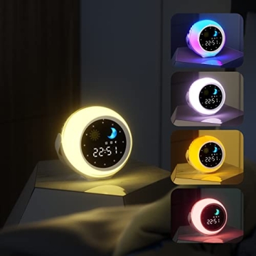 Kids Alarm Clock for Bedroom Decor - Sunrise & Sleep Features