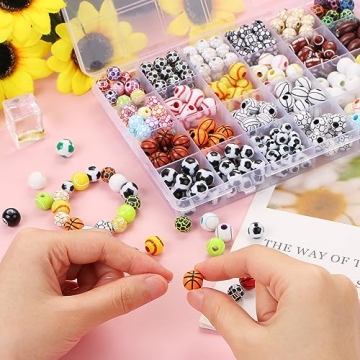 Sports Bracelet Beads Kit - 400 Pcs for DIY Crafts