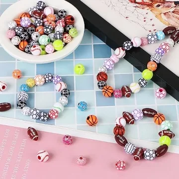 Sports Bracelet Beads Kit - 400 Pcs for DIY Crafts