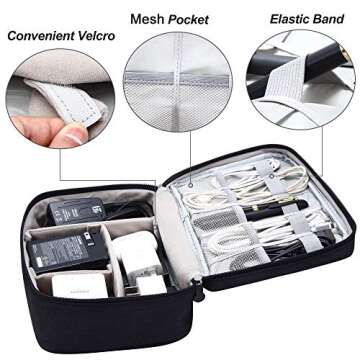 Versatile Waterproof Electronics Organizer for Travel and Home