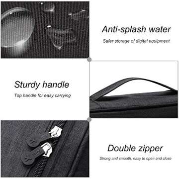 Versatile Waterproof Electronics Organizer for Travel and Home