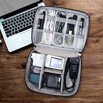 Versatile Waterproof Electronics Organizer for Travel and Home