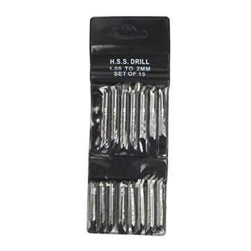 SE High Speed Steel Drill Bit Set - Premium Drill Bits for Wood, Metal, Plastic - Set of 15 Pcs - 82...