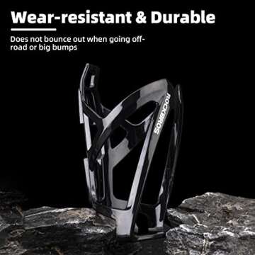 ROCKBROS Bike Water Bottle Holder Ultra-Light Bicycle Bottle Cages with Screws Tool, Universal Bike Cup Holder for Road MTB Mountain Bikes Cycling Accessories（2 Pack）