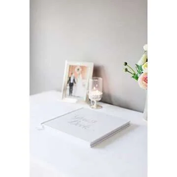 Your Perfect Day Wedding Guest Book - Elegant Guest Book Weddings Reception, Baby Shower, Polaroid Guest Book for Wedding, Birthdays & Special Events - Blank Pages No Lines for Wedding Sign in and Photos (Silver)