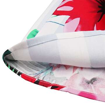 Dressever Women's Vintage A-line Printed Pleated Flared Midi Skirts Flamingo X Small