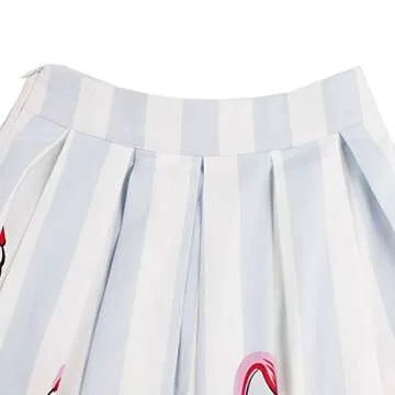 Dressever Vintage A-line Pleated Midi Skirt for Women