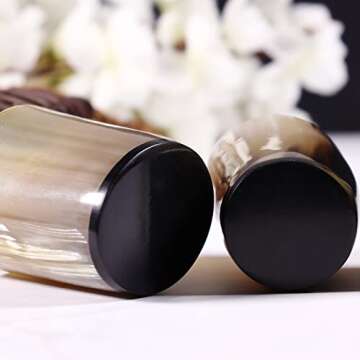 Handcrafted Antique Horn Whiskey Shot Glass set - Unique Gift