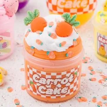 Easter Basket Stuffers - 4 Pack Kit of Eggs Filled with Slime and Charms - Prefilled Eggs with Toys Inside Easter Gifts for Toddlers Teens Girls Boys