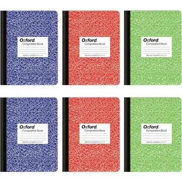 Oxford Composition Notebook 6 Pack - Ideal School Supplies for Students