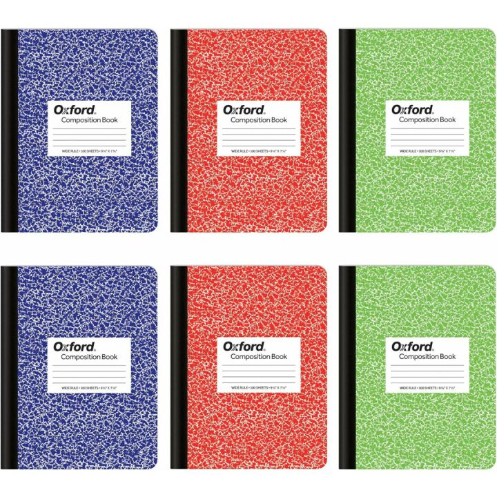 Oxford Composition Notebooks - 6 Pack School Supplies