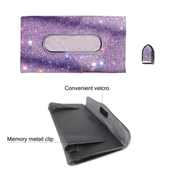HTXJ-MF Car Visor Tissue Holder - Bling Purple Accessory