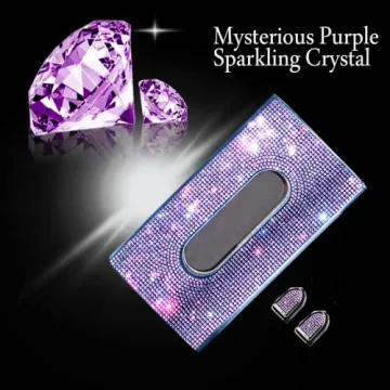 HTXJ-MF Car Visor Tissue Holder - Bling Purple Accessory