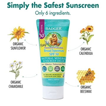 Baby Sunscreen SPF 30+ - Natural & Broad Spectrum by Badger