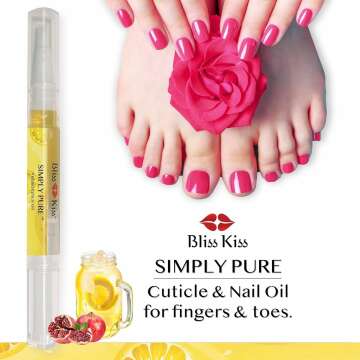 Bliss Kiss Nail Oil Cuticle Pen with Vitamin E & Jojoba