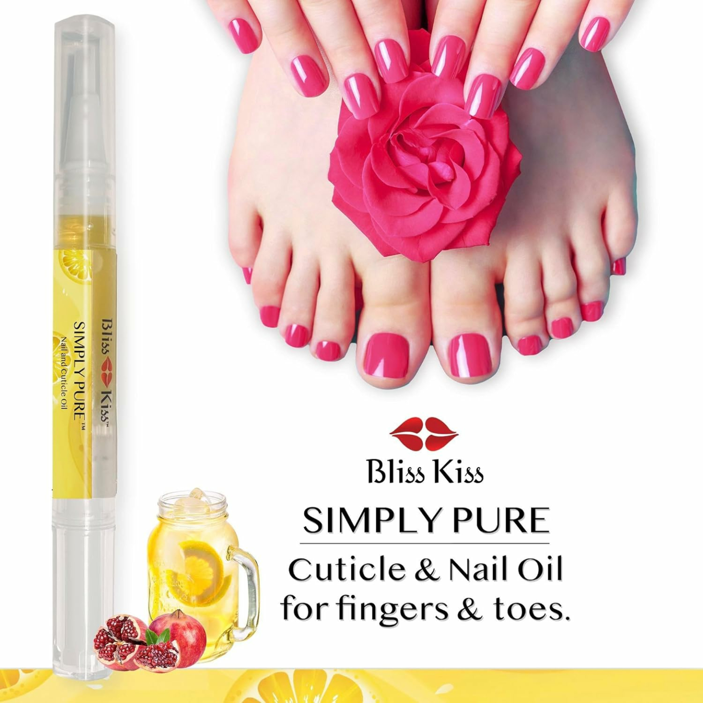 Bliss Kiss Nail Oil Cuticle Pen with Vitamin E & Jojoba