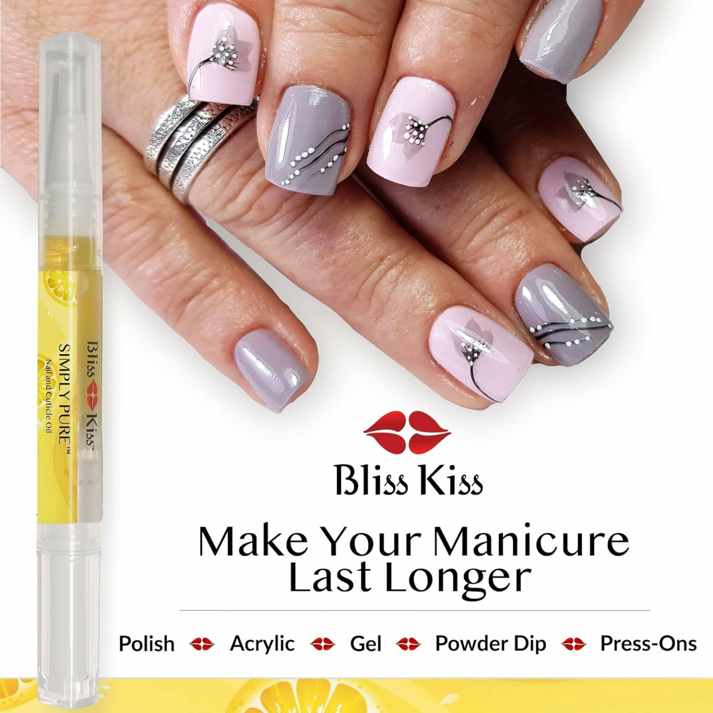Bliss Kiss Nail Oil Cuticle Pen with Vitamin E & Jojoba