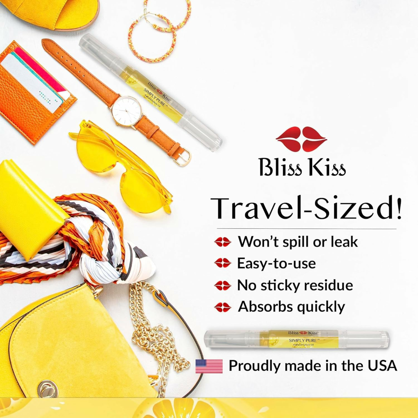 Bliss Kiss Nail Oil Cuticle Pen with Vitamin E & Jojoba